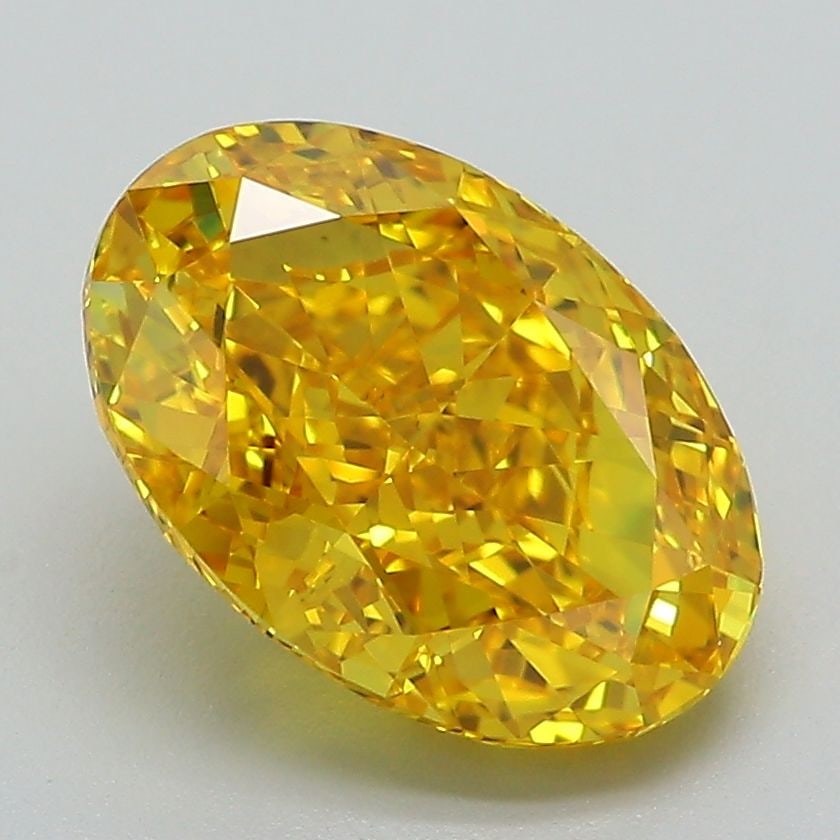 Loose Diamond - OVAL 3.12ct Fancy Vivid Yellow VS1