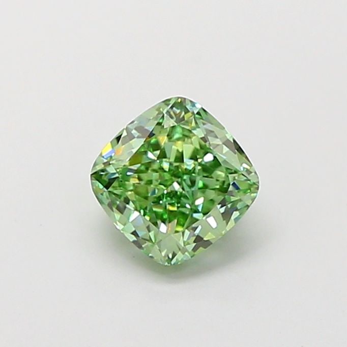Loose Diamond - CUSHION MODIFIED 1.04ct Fancy Vivid Green VVS2: Loose Diamond - CUSHION MODIFIED 1.04ct Fancy Vivid Green VVS2 Source: This is a real non-mined Diamond that has been grown in a lab Shape: CUSHION MODIFIED Carats: 1.04 Color: Fancy Vivid Green Certi