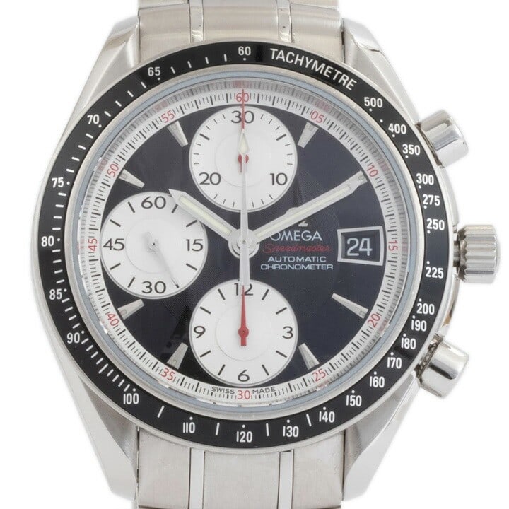 Omega Speedmaster 3210.51 Automatic Chronograph Black Dial Stainless Steel: Omega Speedmaster 3210.51 Automatic Chronograph Black Dial Stainless Steel This OMEGA Speedmaster men's wristwatch features a black dial with silver-tone case and strap, crafted from stainless steel. 