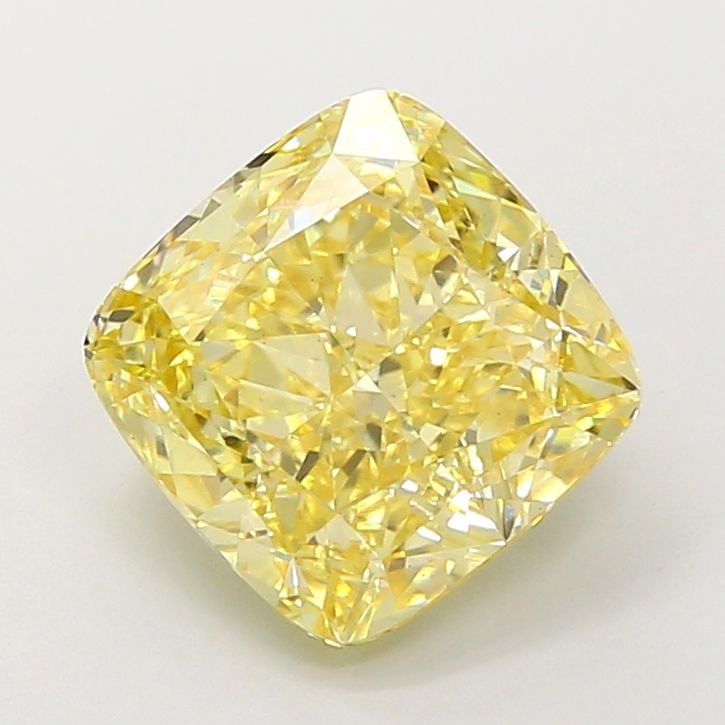 Loose Diamond - CUSHION MODIFIED 4.03ct Fancy Intense Yellow VS1