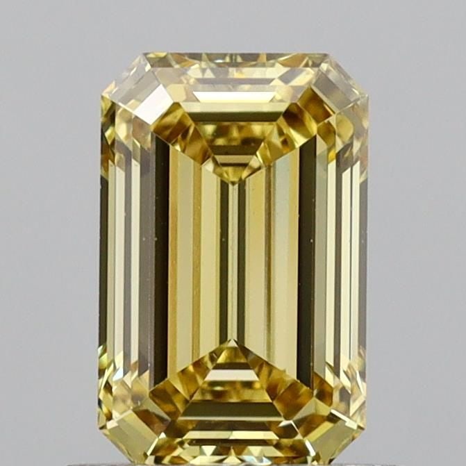 Loose Diamond - EMERALD 1.09ct Fancy Vivid Yellow VS1