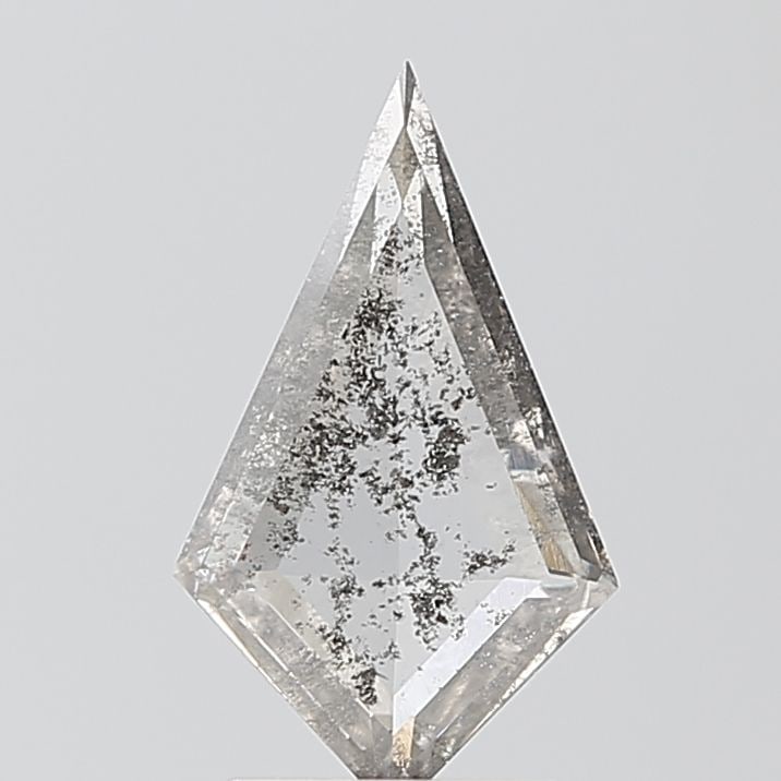 Loose Diamond - KITE 1.19ct Salt and Pepper I2: Loose Diamond - KITE 1.19ct Salt and Pepper I2 Source: This is a real non-mined Diamond that has been grown in a lab Shape: KITE Carats: 1.19 Color: Salt and Pepper Certification: NONE Video: