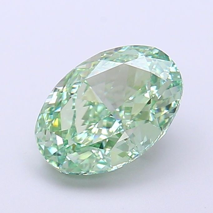Loose Diamond - OVAL 2.05ct Fancy Vivid Green VVS2: Loose Diamond - OVAL 2.05ct Fancy Vivid Green VVS2 Source: This is a real non-mined Diamond that has been grown in a lab Shape: OVAL Carats: 2.05 Color: Fancy Vivid Green Certification: IGI Video: