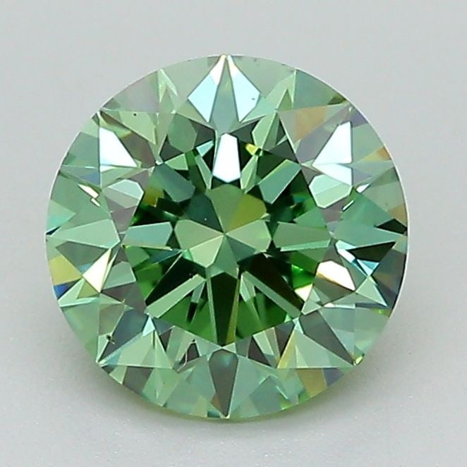 Loose Diamond - ROUND 1.49ct Fancy Vivid Green VS1: Loose Diamond - ROUND 1.49ct Fancy Vivid Green VS1 Source: This is a real non-mined Diamond that has been grown in a lab Shape: ROUND Carats: 1.49 Color: Fancy Vivid Green Certification: IGI Video:
