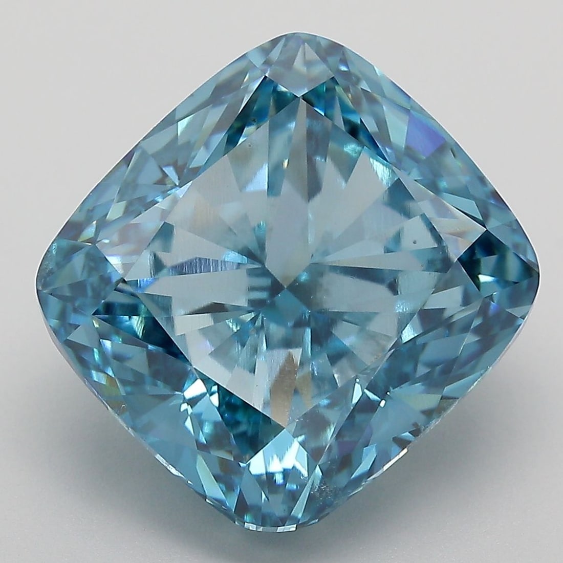 Loose Diamond - CUSHION MODIFIED 11.02ct Fancy Vivid Blue VS2: Loose Diamond - CUSHION MODIFIED 11.02ct Fancy Vivid Blue VS2 Source: This is a real non-mined Diamond that has been grown in a lab Shape: CUSHION MODIFIED Carats: 11.02 Color: Fancy Vivid Blue Certif