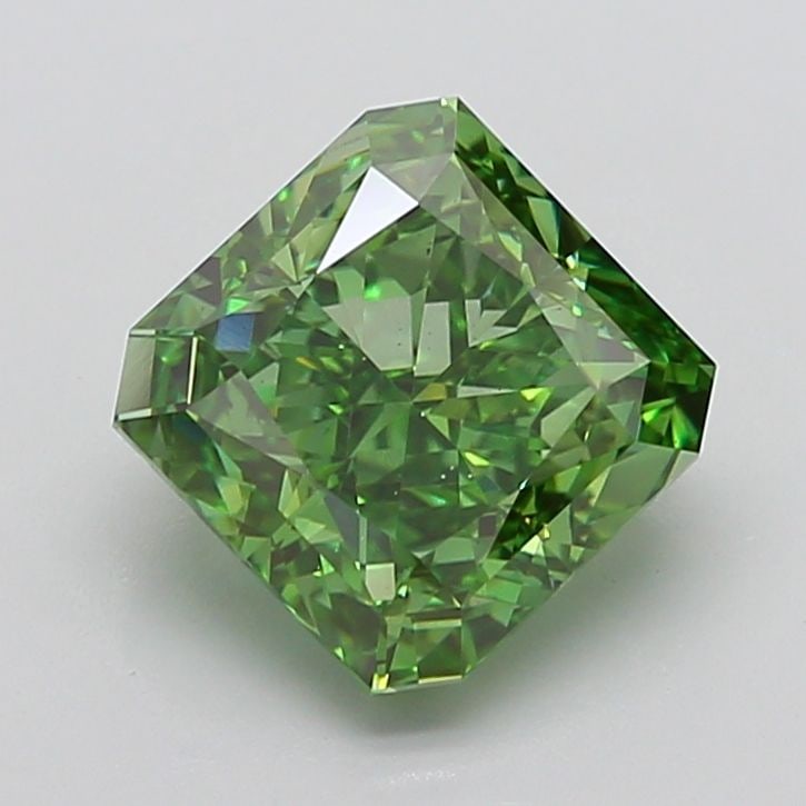 Loose Diamond - SQUARE RADIANT 6.07ct Fancy Vivid Green VS1