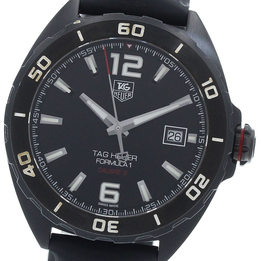 TAG Heuer Formula 1 Caliber 5 Automatic Men's Date Watch: TAG Heuer Formula 1 Caliber 5 Automatic Men's Date Watch This TAG HEUER Formula 1 Caliber 5 Date Automatic men's wristwatch offers Swiss craftsmanship and precision timekeeping. Designed for men, this