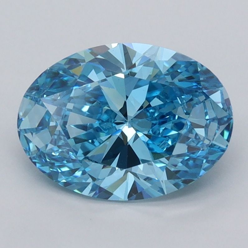 Loose Diamond - OVAL 1.85ct Fancy Vivid Blue VVS2