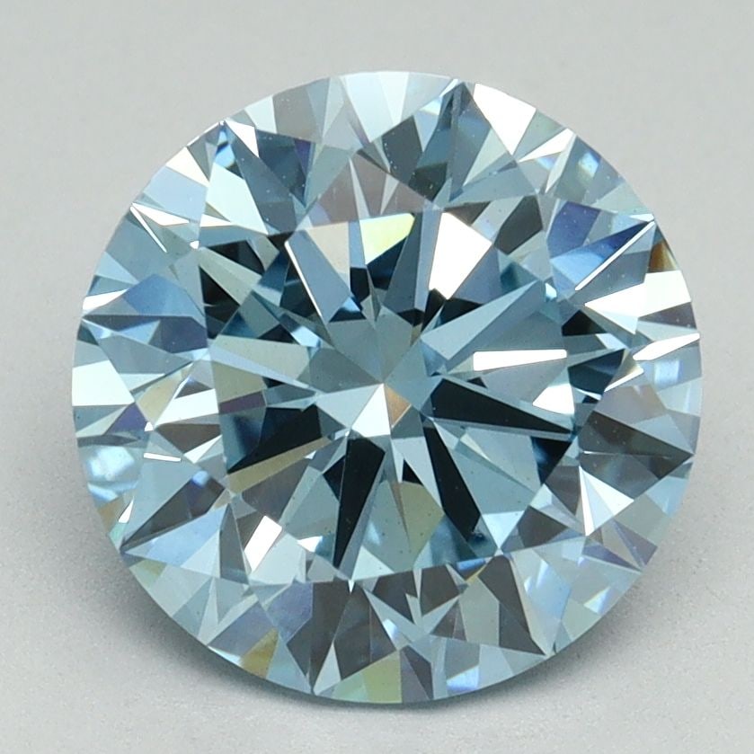 Loose Diamond - ROUND 3.21ct Fancy Vivid Blue VS1
