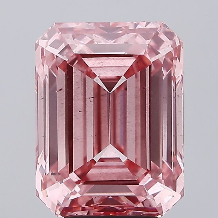Loose Diamond - EMERALD 7.36ct Fancy Vivid Pink SI1: Loose Diamond - EMERALD 7.36ct Fancy Vivid Pink SI1 Source: This is a real non-mined Diamond that has been grown in a lab Shape: EMERALD Carats: 7.36 Color: Fancy Vivid Pink Certification: IGI Video: