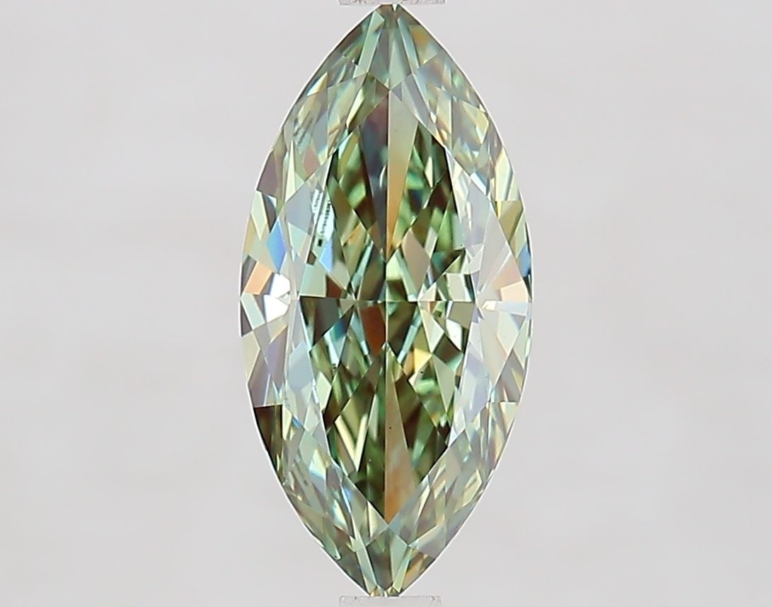 Loose Diamond - MARQUISE 2.06ct Fancy Vivid Green VS1: Loose Diamond - MARQUISE 2.06ct Fancy Vivid Green VS1 Source: This is a real non-mined Diamond that has been grown in a lab Shape: MARQUISE Carats: 2.06 Color: Fancy Vivid Green Certification: IGI Vid