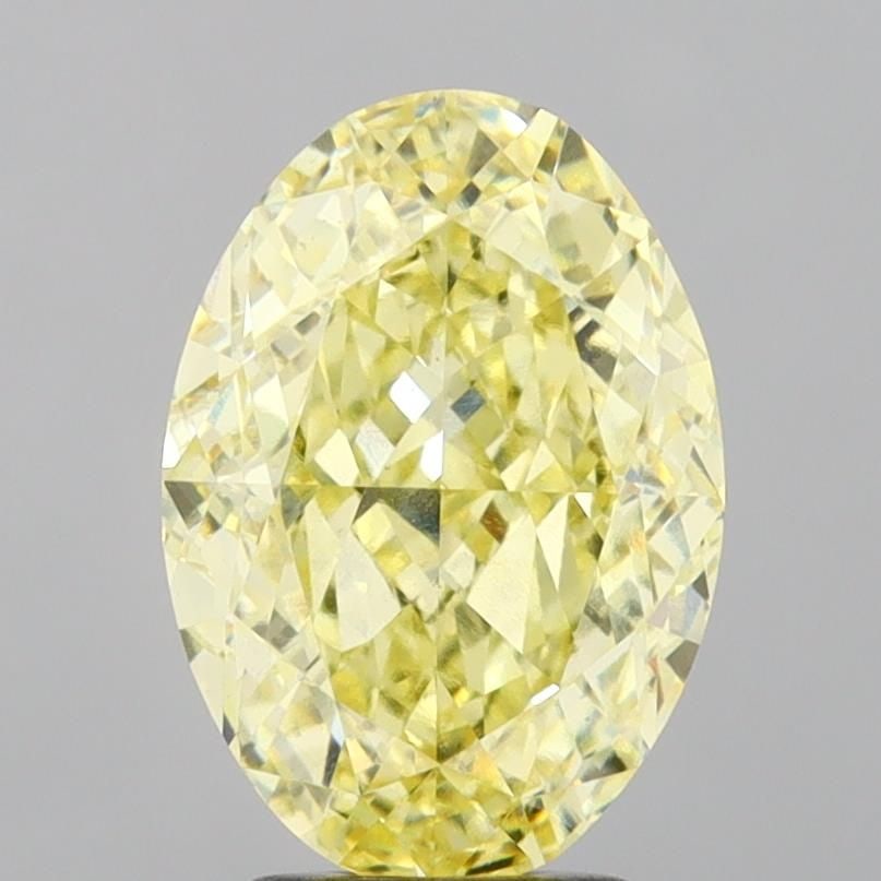 Loose Diamond - OVAL 4.11ct Fancy Intense Yellow VS1: Loose Diamond - OVAL 4.11ct Fancy Intense Yellow VS1 Source: This is a real non-mined Diamond that has been grown in a lab Shape: OVAL Carats: 4.11 Color: Fancy Intense Yellow Certification: IGI Video
