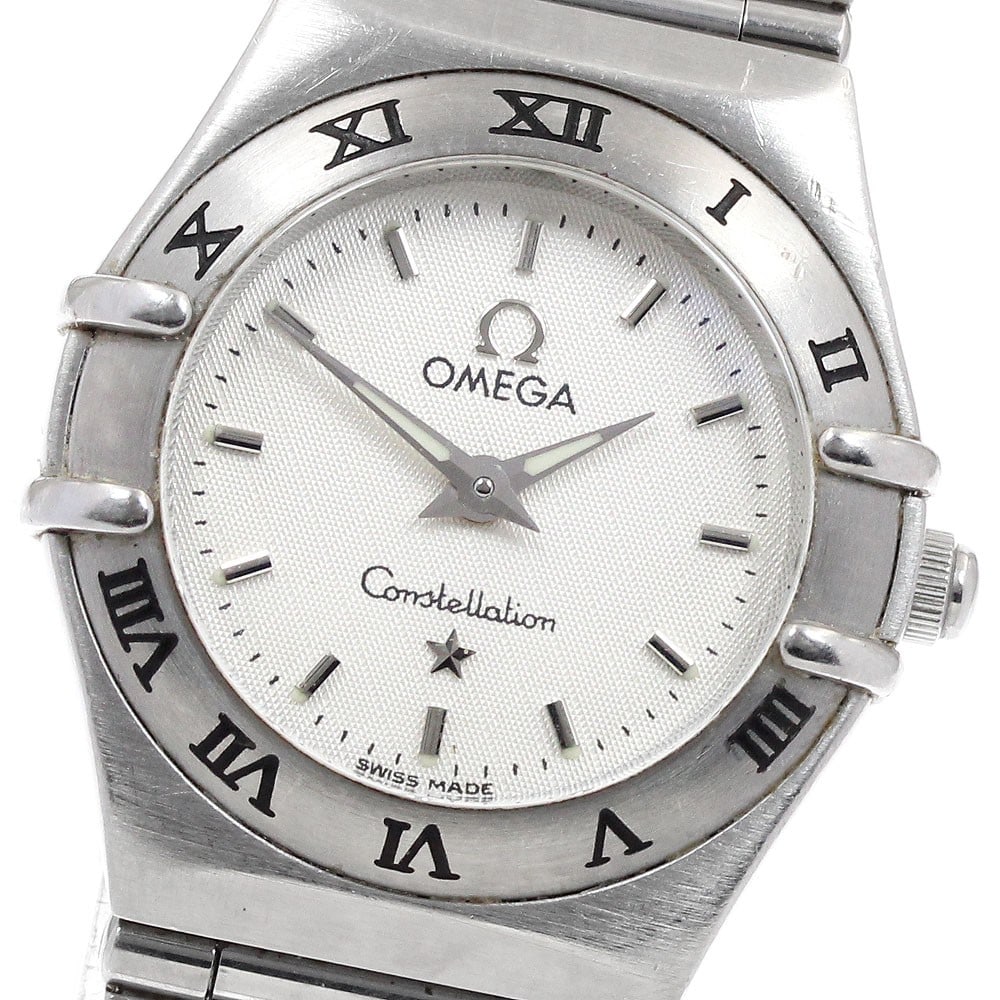 Omega Constellation Mini 1562.30 Quartz Ladies Steel Wristwatch: Omega Constellation Mini 1562.30 Quartz Ladies Steel Wristwatch This OMEGA Constellation Mini 1562.30 is a pre-owned women's quartz wristwatch crafted in Switzerland. The watch features a stainless st