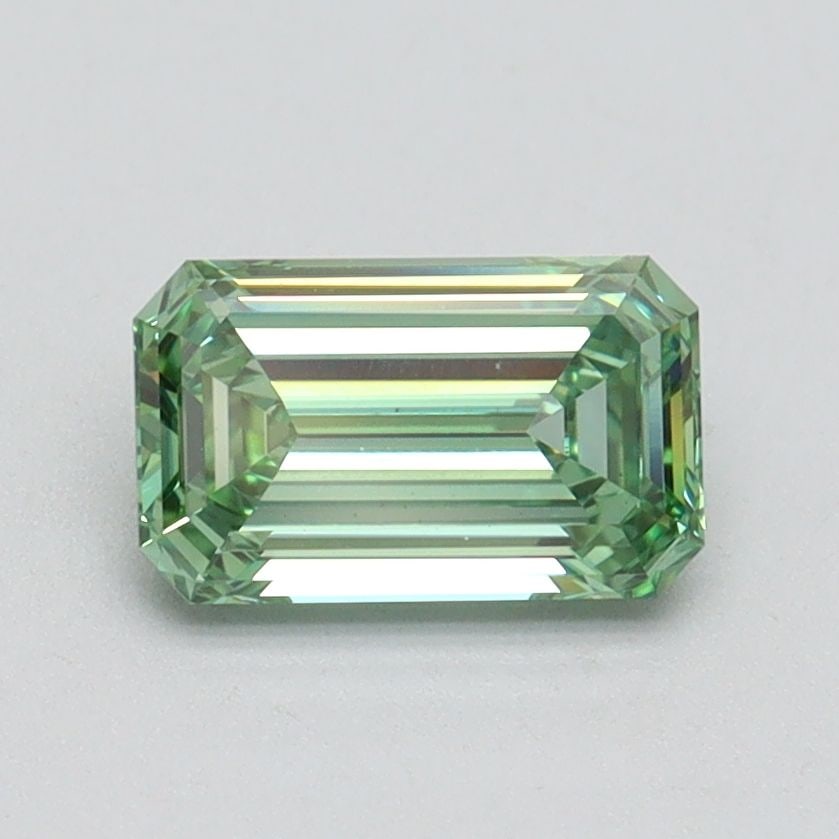 Loose Diamond - EMERALD 1.0ct Fancy Vivid Green VS1