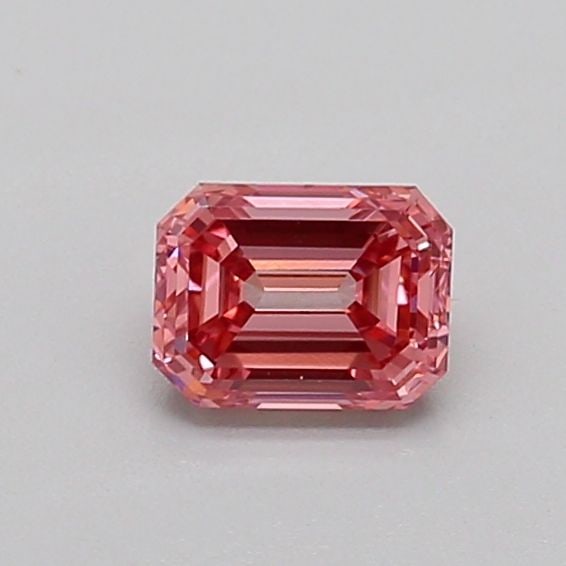 Loose Diamond - EMERALD 0.45ct Fancy Vivid Pink VS1: Loose Diamond - EMERALD 0.45ct Fancy Vivid Pink VS1 Source: This is a real non-mined Diamond that has been grown in a lab Shape: EMERALD Carats: 0.45 Color: Fancy Vivid Pink Certification: IGI Video: