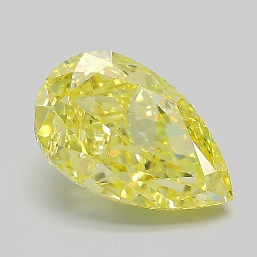 Loose Diamond - PEAR 2.1ct Fancy Vivid Yellow VS1: Loose Diamond - PEAR 2.1ct Fancy Vivid Yellow VS1 Source: This is a real non-mined Diamond that has been grown in a lab Shape: PEAR Carats: 2.1 Color: Fancy Vivid Yellow Certification: IGI Video: