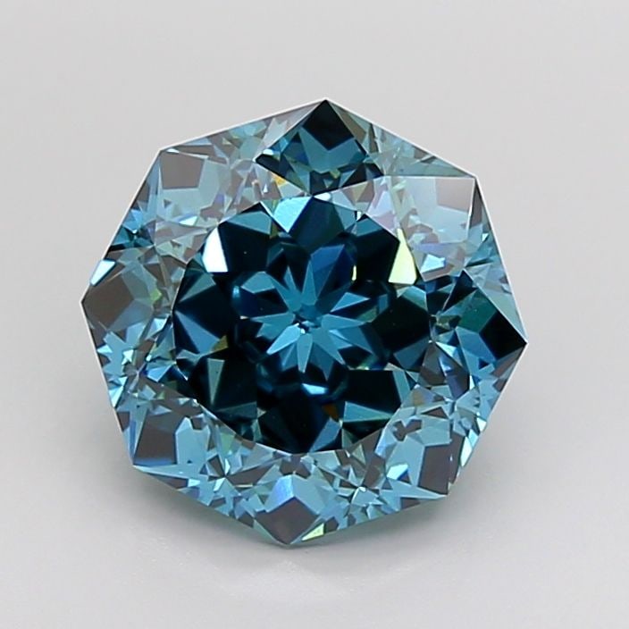 Loose Diamond - OCTAGONAL 4.52ct Fancy Vivid Blue VS1: Loose Diamond - OCTAGONAL 4.52ct Fancy Vivid Blue VS1 Source: This is a real non-mined Diamond that has been grown in a lab Shape: OCTAGONAL Carats: 4.52 Color: Fancy Vivid Blue Certification: IGI Vid
