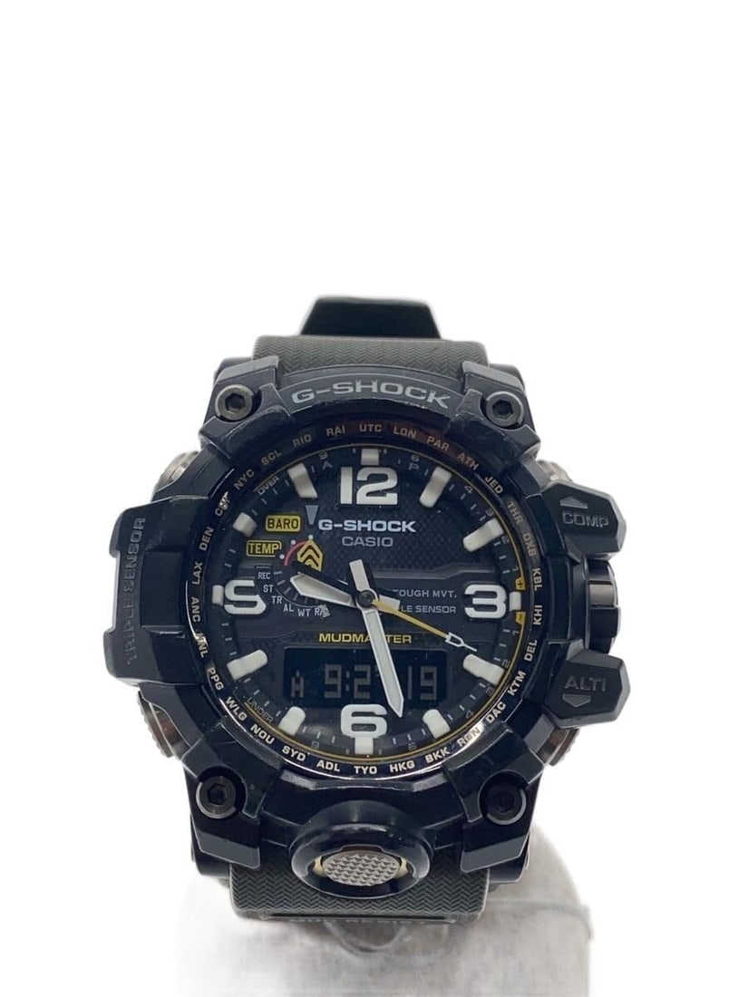 CASIO GWG-1000-1A3JF Black Rubber Men's Wristwatch: CASIO GWG-1000-1A3JF Black Rubber Men's Wristwatch This CASIO G-SHOCK GWG-1000-1A3JF men's wristwatch features a robust design with a black rubber band and case. Made in Japan, the watch shows slight 