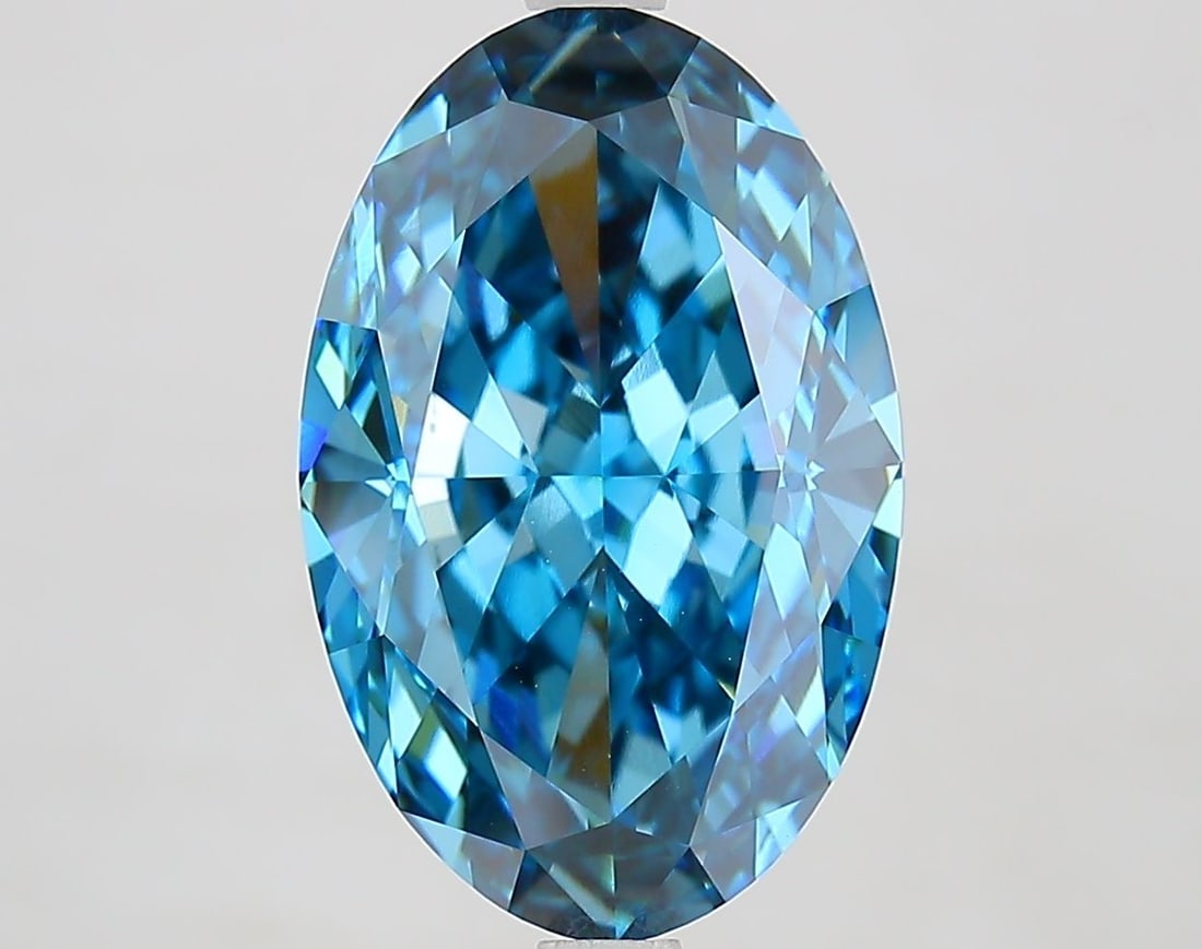 Loose Diamond - OVAL 6.7ct Fancy Vivid Blue VVS2