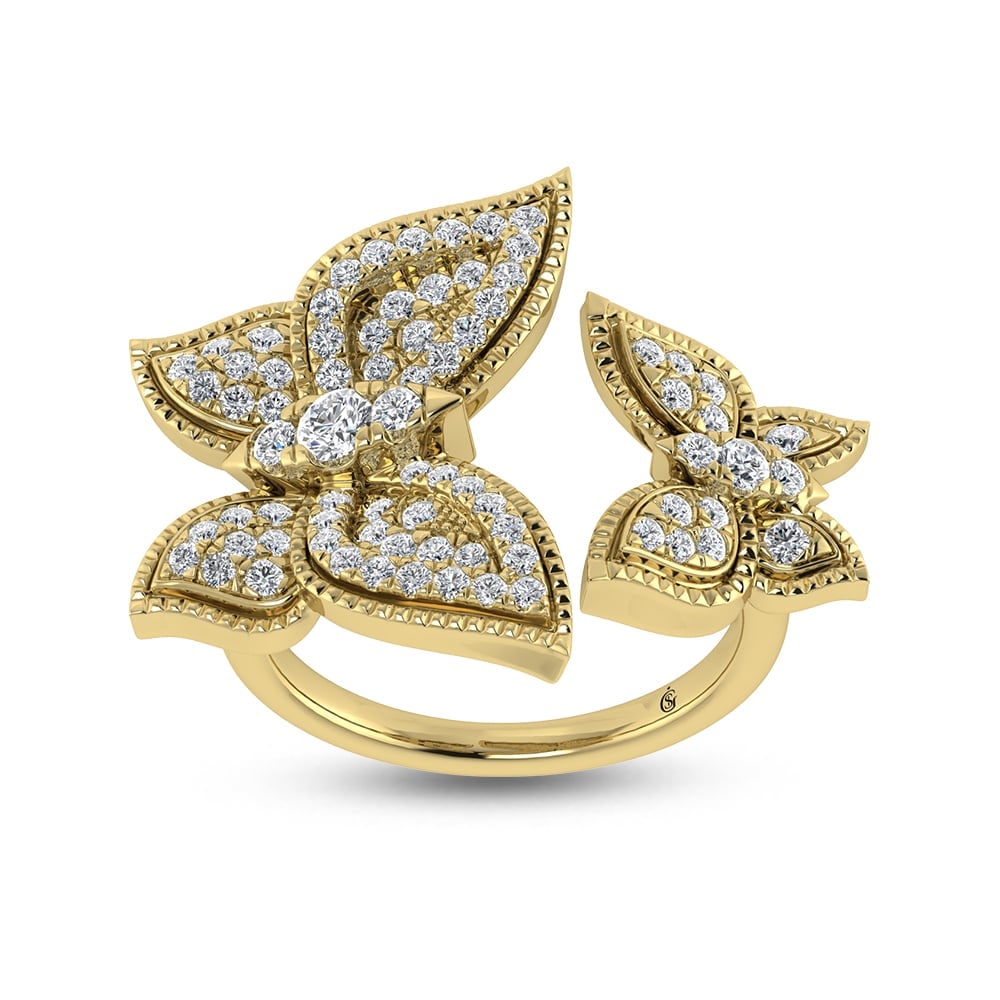 14K Yellow Gold Diamond 5/8 Ct.Tw. Fashion Ring: 14K Yellow Gold Diamond 5/8 Ct.Tw. Fashion Ring 14k Yellow Gold Stone Color: G-h Stone Clarity: Si2 Each ring is presented in standard size 6.5. Complimentary resizing is available between sizes 510 (