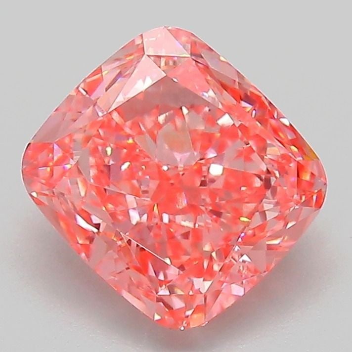 Loose Diamond - CUSHION MODIFIED 2.22ct Fancy Vivid Pink VVS1: Loose Diamond - CUSHION MODIFIED 2.22ct Fancy Vivid Pink VVS1 Source: This is a real non-mined Diamond that has been grown in a lab Shape: CUSHION MODIFIED Carats: 2.22 Color: Fancy Vivid Pink Certifi