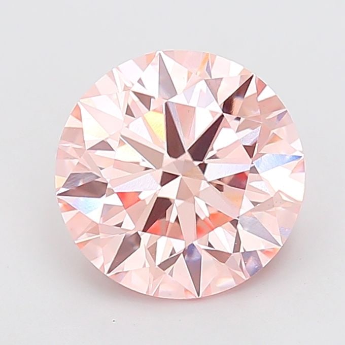Ideal Loose Diamond - ROUND 4.08ct Fancy Light Pink VS1