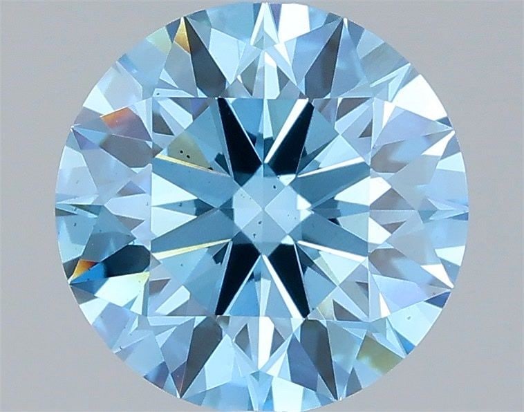 Ideal Loose Diamond - ROUND 1.57ct Fancy Vivid Blue SI1