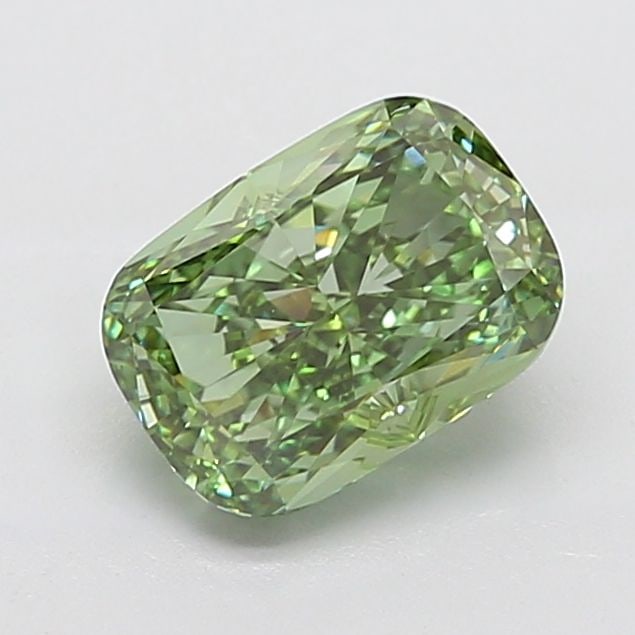 Loose Diamond - CUSHION MODIFIED 3.22ct Fancy Vivid Green VVS2