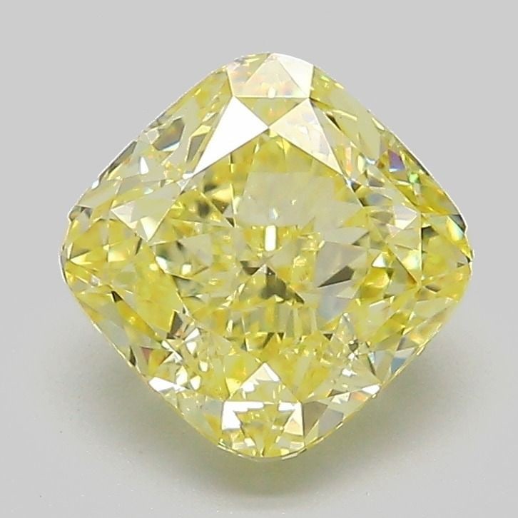 Loose Diamond - CUSHION MODIFIED 2.04ct Fancy Intense Yellow VVS2