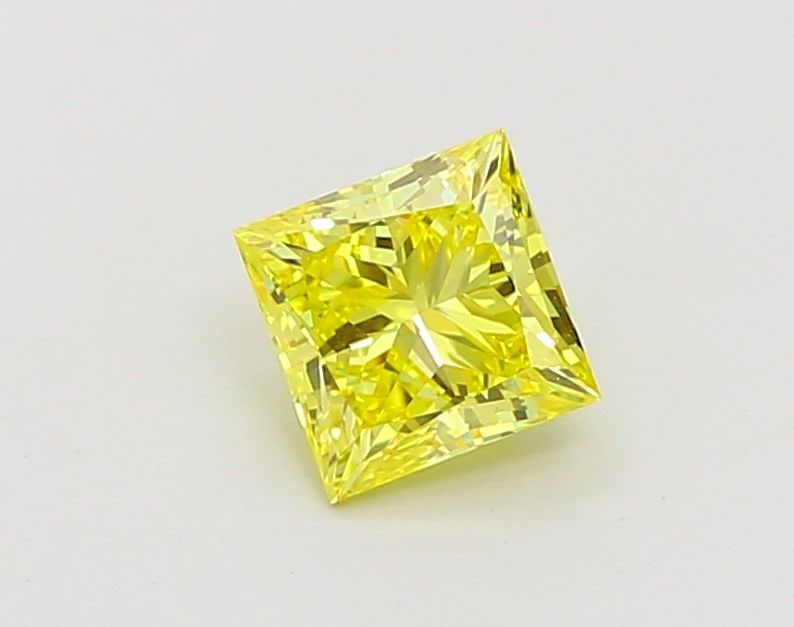 Loose Diamond - PRINCESS 1.08ct Fancy Vivid Yellow VS1