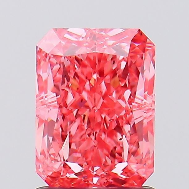 Loose Diamond - RADIANT 1.61ct Fancy Vivid Pink SI1: Loose Diamond - RADIANT 1.61ct Fancy Vivid Pink SI1 Source: This is a real non-mined Diamond that has been grown in a lab Shape: RADIANT Carats: 1.61 Color: Fancy Vivid Pink Certification: IGI Video: