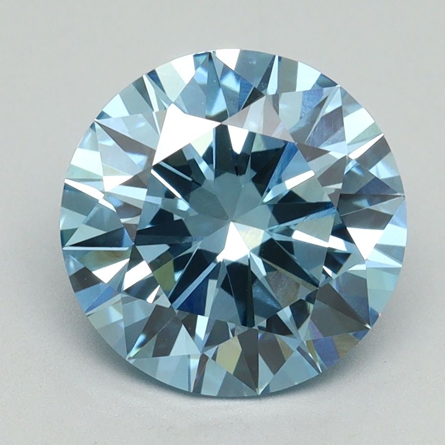 Loose Diamond - ROUND 3.02ct Fancy Vivid Blue VS1: Loose Diamond - ROUND 3.02ct Fancy Vivid Blue VS1 Source: This is a real non-mined Diamond that has been grown in a lab Shape: ROUND Carats: 3.02 Color: Fancy Vivid Blue Certification: IGI Video: