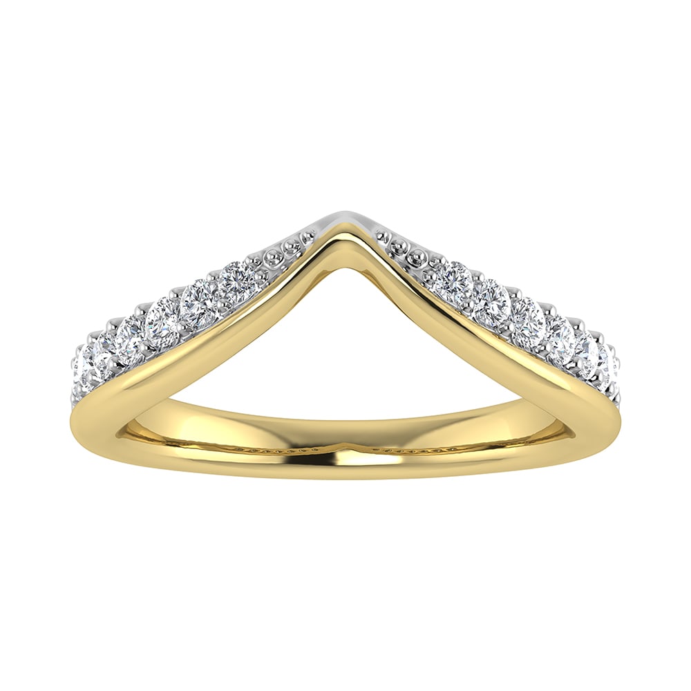 14K Yellow Gold 1/3 Ct Ct.Tw. Diamond Chevron Band (1 of 4)