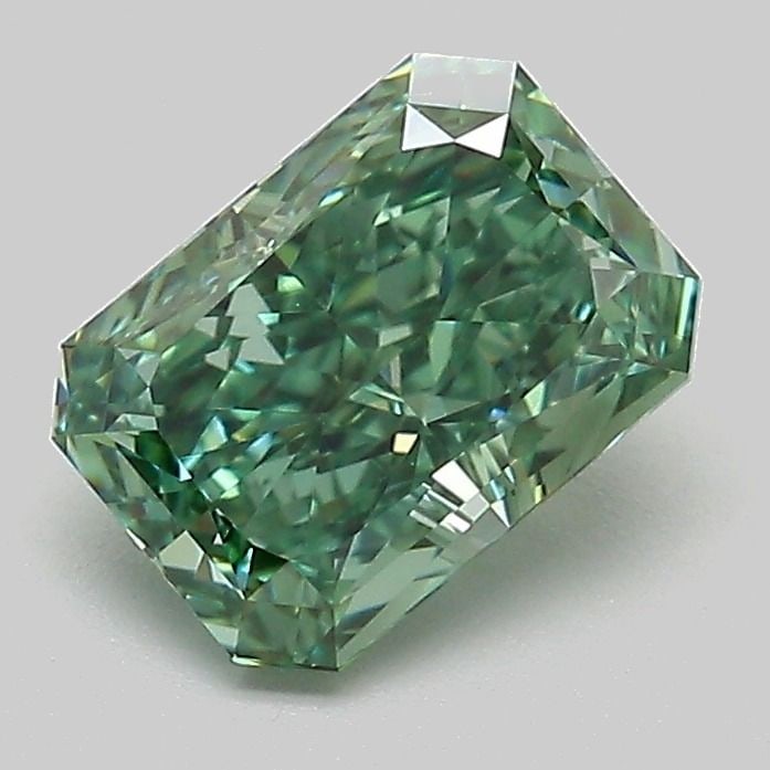 Loose Diamond - RADIANT 1.45ct Fancy Vivid Green VVS2: Loose Diamond - RADIANT 1.45ct Fancy Vivid Green VVS2 Source: This is a real non-mined Diamond that has been grown in a lab Shape: RADIANT Carats: 1.45 Color: Fancy Vivid Green Certification: IGI Vide