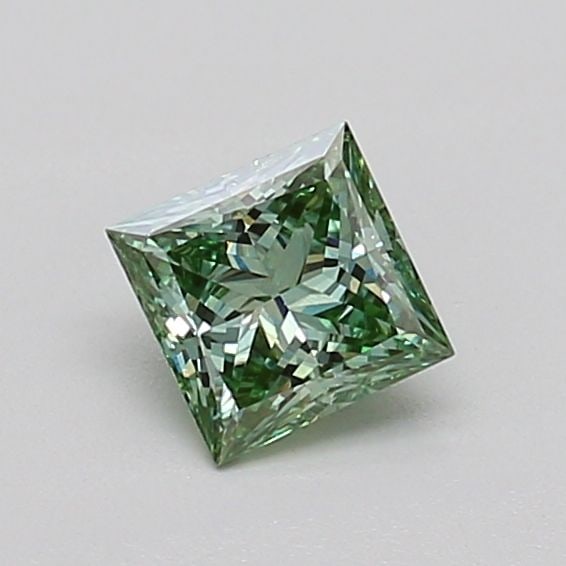 Loose Diamond - PRINCESS 0.42ct Fancy Vivid Green VS1