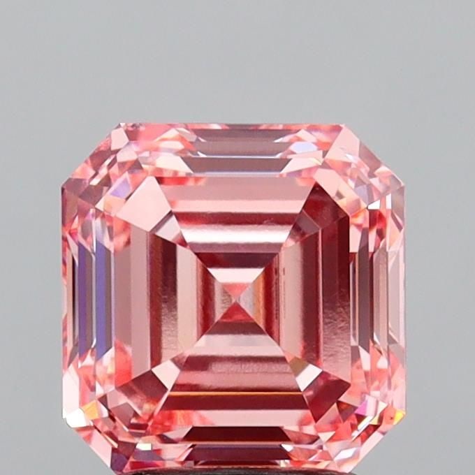 Loose Diamond - ASSCHER 3.01ct Fancy Intense Pink VS1