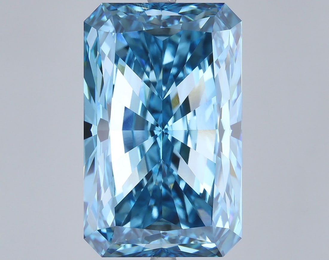 Loose Diamond - RADIANT 15.02ct Fancy Vivid Blue VS1