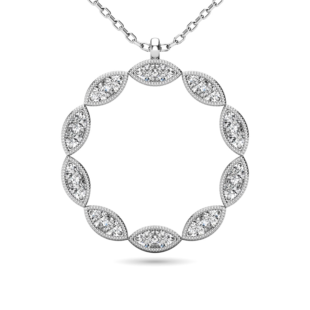 Diamond 1/10 Ct.tw Fashion Pendant in 10K White Gold