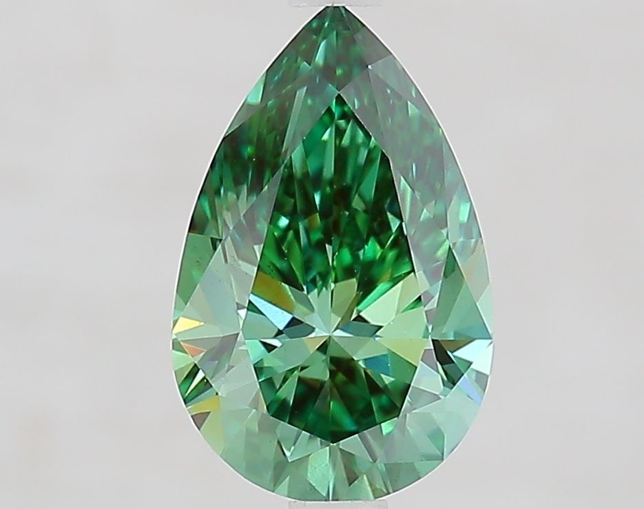 Loose Diamond - PEAR 2.01ct Fancy Vivid Green VS1: Loose Diamond - PEAR 2.01ct Fancy Vivid Green VS1 Source: This is a real non-mined Diamond that has been grown in a lab Shape: PEAR Carats: 2.01 Color: Fancy Vivid Green Certification: IGI Video: