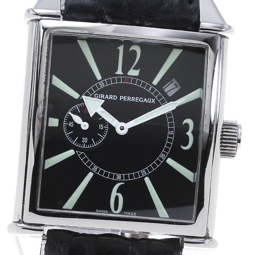 Girard Perregaux Vintage 1945 Automatic Date Small Seconds Watch: Girard Perregaux Vintage 1945 Automatic Date Small Seconds Watch This Girard Perregaux Vintage 1945 Small Seconds Date men's wristwatch features a stainless steel case paired with a black dial and aut