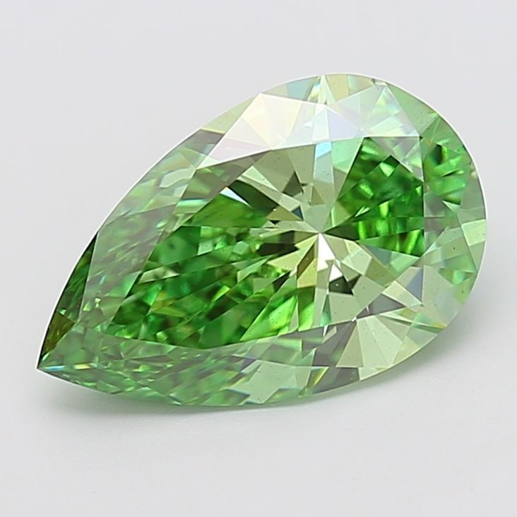 Loose Diamond - PEAR 4.01ct Fancy Vivid Green VS2