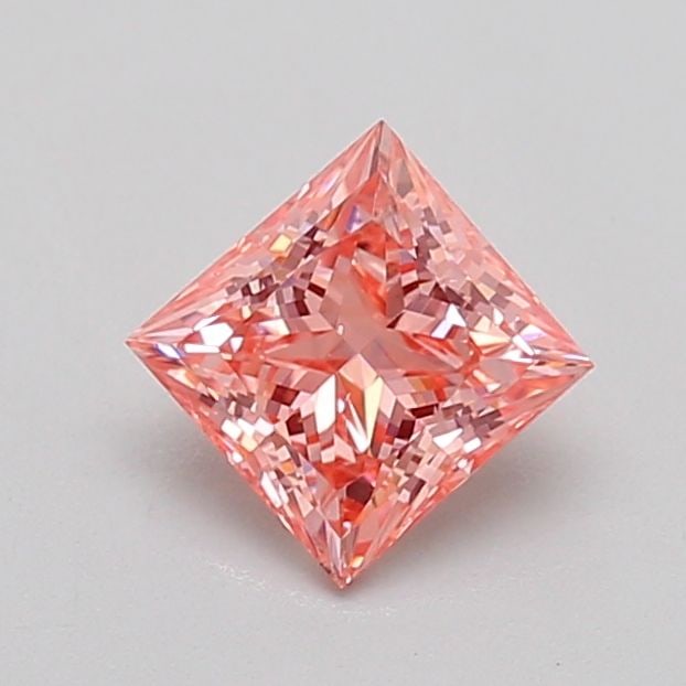 Loose Diamond - PRINCESS 0.77ct Fancy Vivid Pink SI1: Loose Diamond - PRINCESS 0.77ct Fancy Vivid Pink SI1 Source: This is a real non-mined Diamond that has been grown in a lab Shape: PRINCESS Carats: 0.77 Color: Fancy Vivid Pink Certification: IGI Video