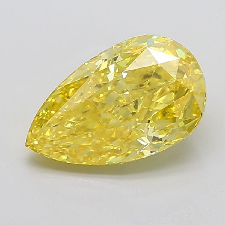 Loose Diamond - PEAR 5.29ct Fancy Vivid Yellow VVS2