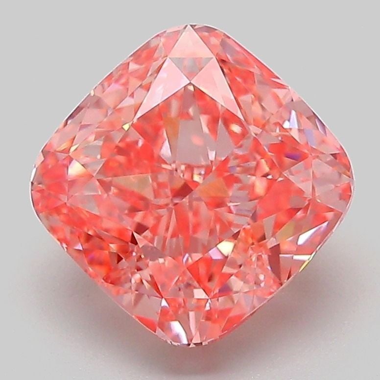 Loose Diamond - CUSHION MODIFIED 3.1ct Fancy Vivid Pink VVS2: Loose Diamond - CUSHION MODIFIED 3.1ct Fancy Vivid Pink VVS2 Source: This is a real non-mined Diamond that has been grown in a lab Shape: CUSHION MODIFIED Carats: 3.1 Color: Fancy Vivid Pink Certifica