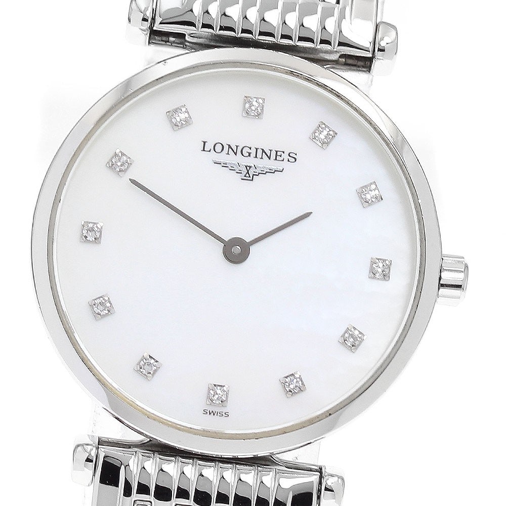 Longines La Grande Classique Quartz Ladies Stainless Steel Watch L4.209.4: Longines La Grande Classique Quartz Ladies Stainless Steel Watch L4.209.4 This Longines La Grande Classique de Longines women's wristwatch features a stainless steel case and bracelet with a white mot