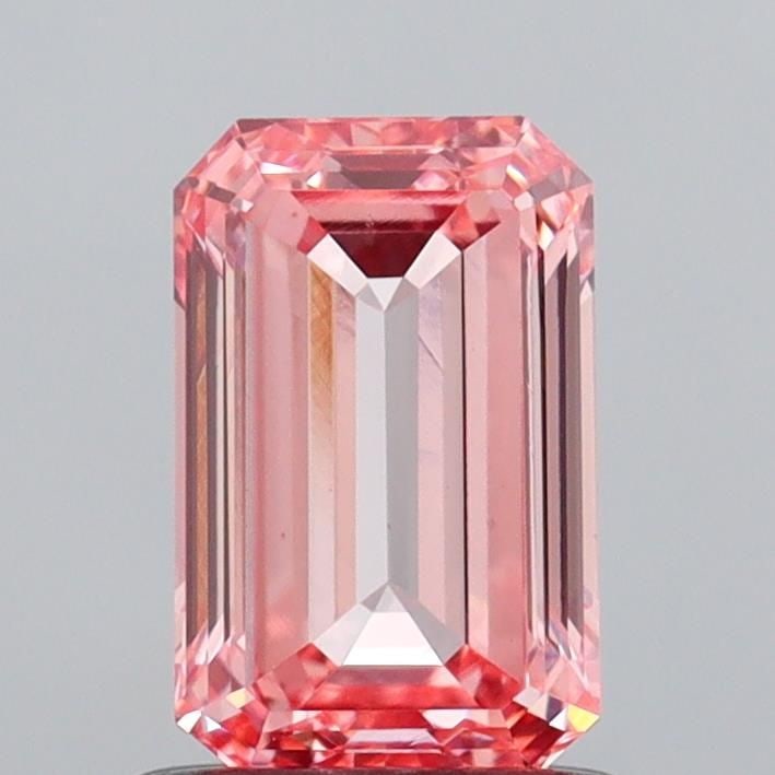 Loose Diamond - EMERALD 1.05ct Fancy Vivid Pink VS1: Loose Diamond - EMERALD 1.05ct Fancy Vivid Pink VS1 Source: This is a real non-mined Diamond that has been grown in a lab Shape: EMERALD Carats: 1.05 Color: Fancy Vivid Pink Certification: IGI The Dia