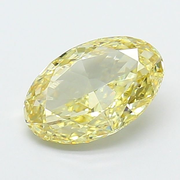 Loose Diamond - OVAL 1.92ct Fancy Yellow VVS2: Loose Diamond - OVAL 1.92ct Fancy Yellow VVS2 Source: This is a real non-mined Diamond that has been grown in a lab Shape: OVAL Carats: 1.92 Color: Fancy Yellow Certification: IGI Video: