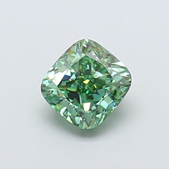 Loose Diamond - CUSHION MODIFIED 1.01ct Fancy Vivid Green SI1