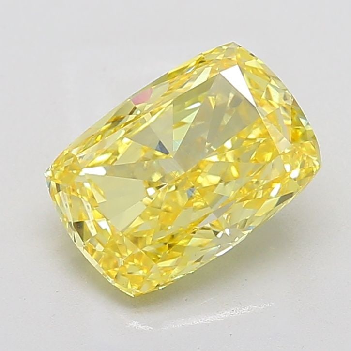 Loose Diamond - CUSHION MODIFIED 4.03ct Fancy Vivid Yellow VS1