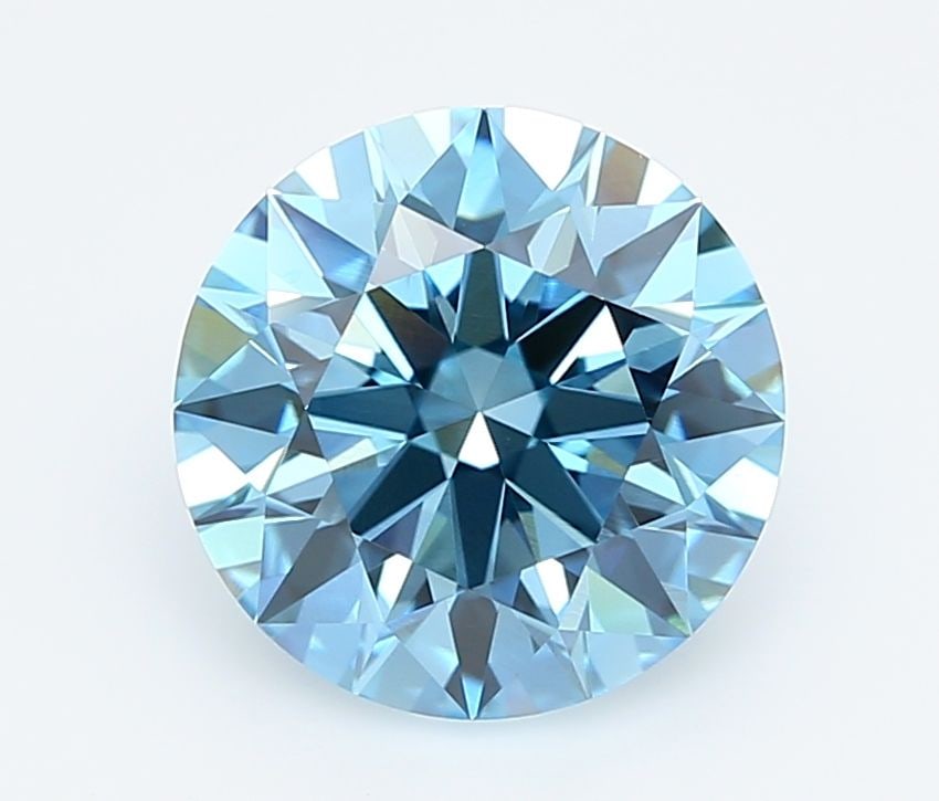 Ideal Loose Diamond - ROUND 3.03ct Fancy Vivid Blue VVS2